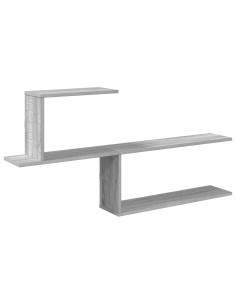 Scaffale da parete Sonoma grigio 122 x 18 x 60 cm