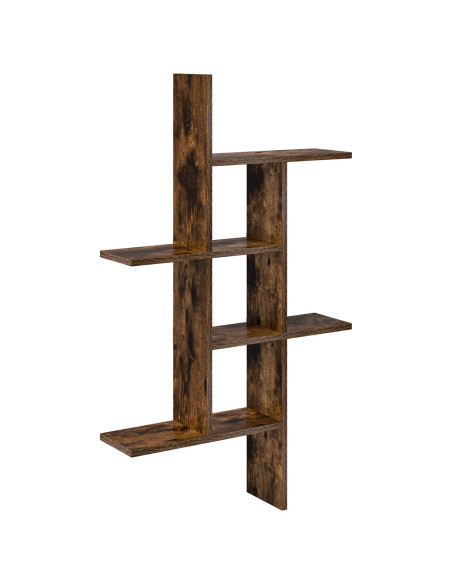 Scaffale da parete Rovere Fumo 61 x 15 x 102 cm