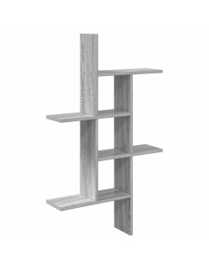 Scaffale da parete Sonoma grigio 61 x 15 x 102 cm