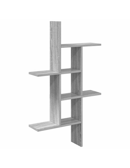 Scaffale da parete Sonoma grigio 61 x 15 x 102 cm