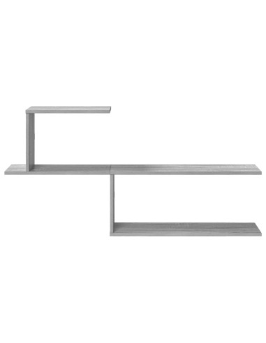 Scaffale da parete Sonoma grigio 122 x 18 x 60 cm