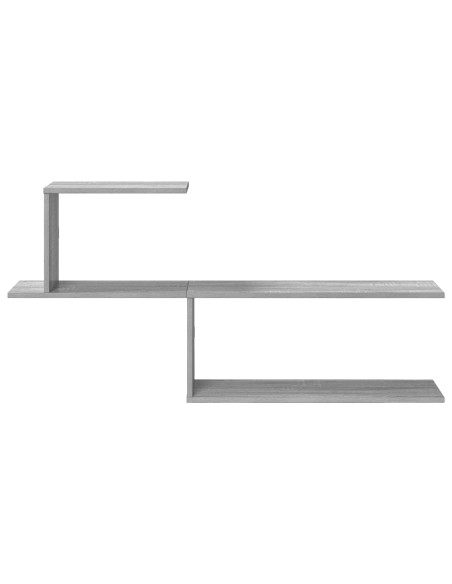 Scaffale da parete Sonoma grigio 122 x 18 x 60 cm