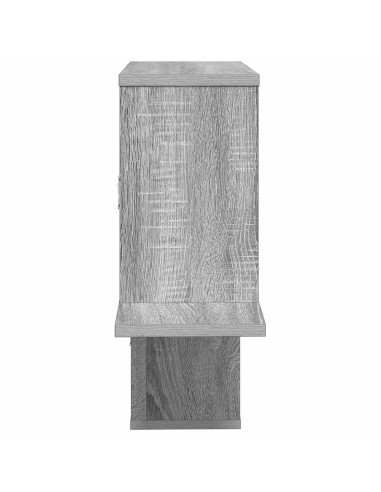 Scaffale da parete Sonoma grigio 122 x 18 x 60 cm