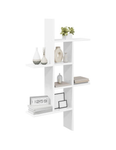 Scaffale da parete Bianco 61 x 15 x 102 cm Legno ingegnerizzato 2