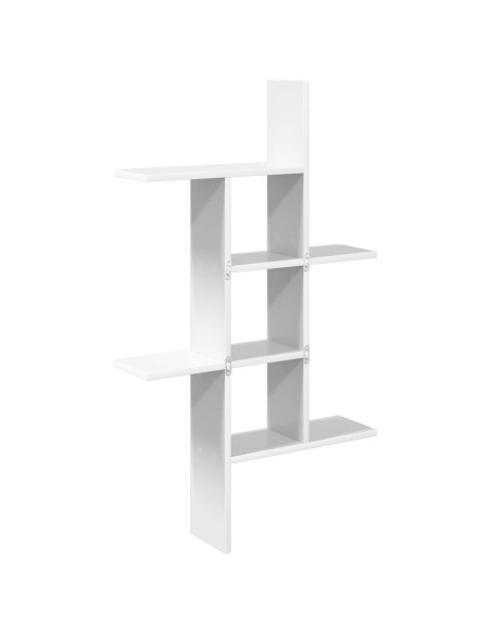 Scaffale da parete Bianco 61 x 15 x 102 cm Legno ingegnerizzato