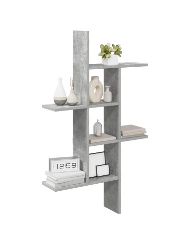 Scaffale da parete Grigio Cemento 61 x 15 x 102 cm