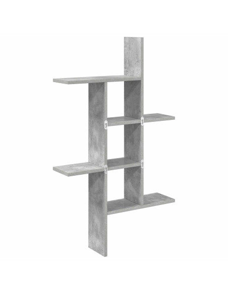Scaffale da parete Grigio Cemento 61 x 15 x 102 cm