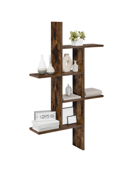 Scaffale da parete Rovere Fumo 61 x 15 x 102 cm