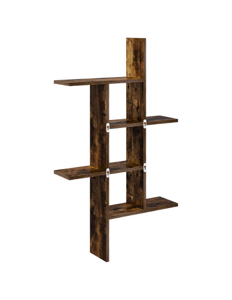 Scaffale da parete Rovere Fumo 61 x 15 x 102 cm