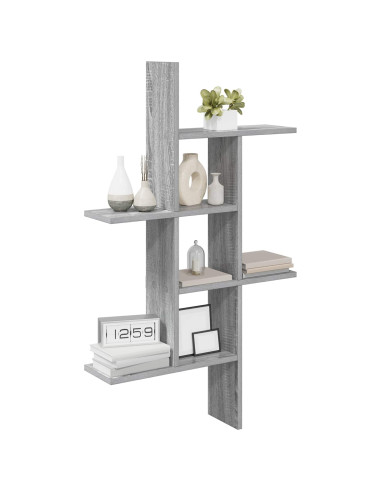 Scaffale da parete Sonoma grigio 61 x 15 x 102 cm