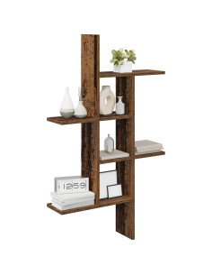 Scaffale da parete Legno antico 61 x 15 x 102 cm 2