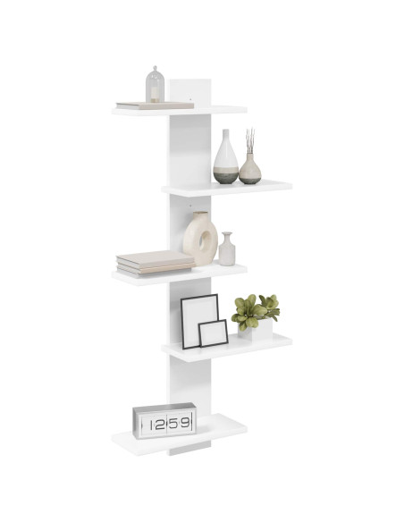 Mensola a muro flottante Bianco 48,5 x 15 x 101 cm