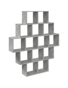 Scaffale da parete Grigio Cemento 120 x 20 x 136 cm
