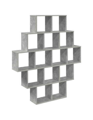 Scaffale da parete Grigio Cemento 120 x 20 x 136 cm