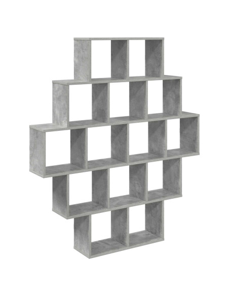Scaffale da parete Grigio Cemento 120 x 20 x 136 cm