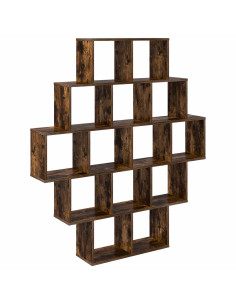 Scaffale da parete Rovere Fumo 120 x 20 x 136 cm