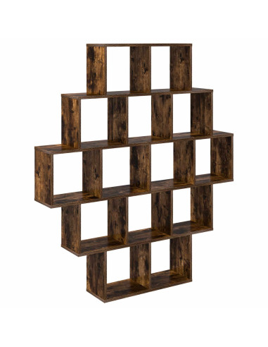 Scaffale da parete Rovere Fumo 120 x 20 x 136 cm