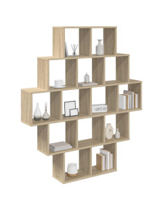 Scaffale da parete Rovere Sonoma 120 x 20 x 136 cm 2