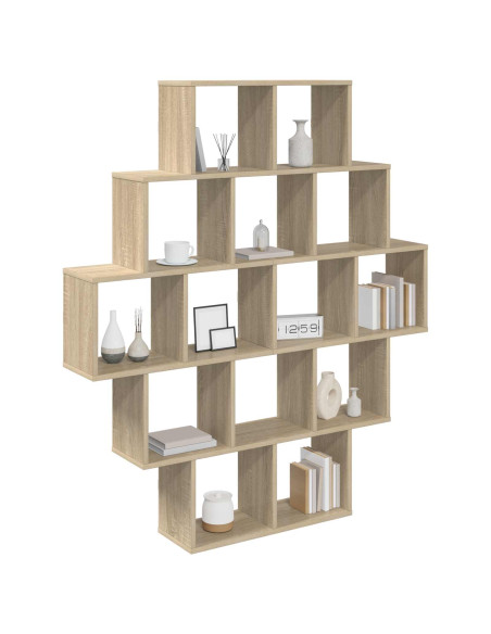 Scaffale da parete Rovere Sonoma 120 x 20 x 136 cm
