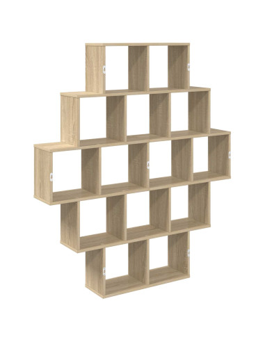 Scaffale da parete Rovere Sonoma 120 x 20 x 136 cm