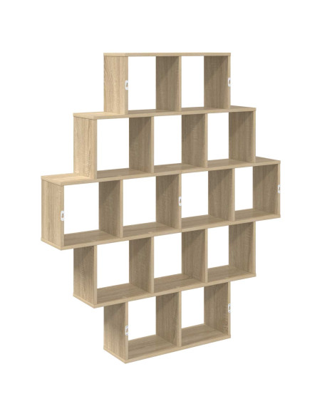 Scaffale da parete Rovere Sonoma 120 x 20 x 136 cm