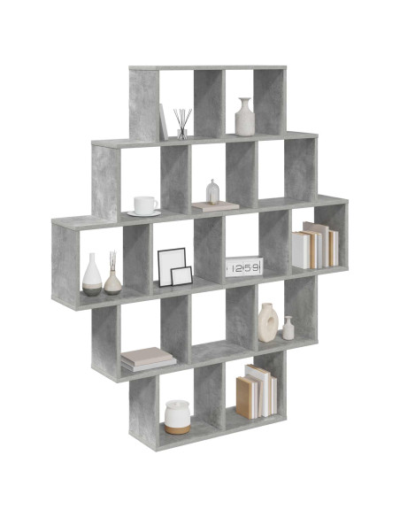 Scaffale da parete Grigio Cemento 120 x 20 x 136 cm