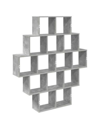 Scaffale da parete Grigio Cemento 120 x 20 x 136 cm