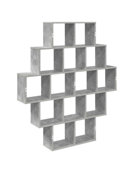Scaffale da parete Grigio Cemento 120 x 20 x 136 cm