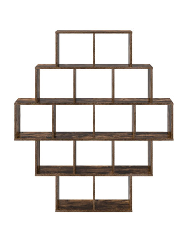 Scaffale da parete Rovere Fumo 120 x 20 x 136 cm