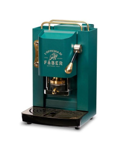 MACCHINA DA CAFFE' FABER PRO DELUXE PROBRITISHBASOTT PRESSACIALDA IN OTTONE BRITISH GREEN