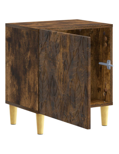 Comodino Rovere Fumo 43 x 34,5 x 50 cm Legno ingegnerizzato