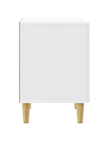 Comodino 2 pcs Bianco Lucido 43 x 34,5 x 50 cm