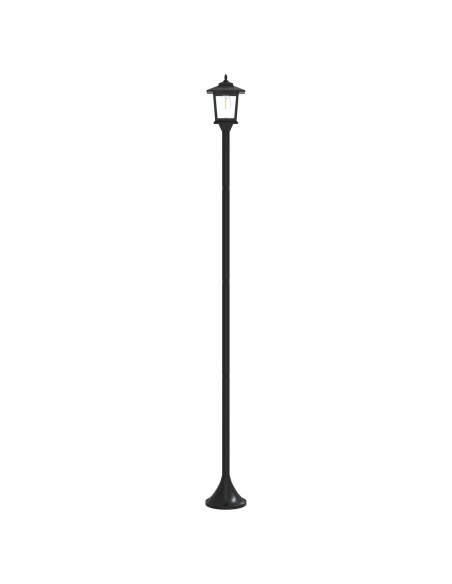 Set di Lampioni with LED Bulb 2 pz Nero 16 x 16 x 156 cm