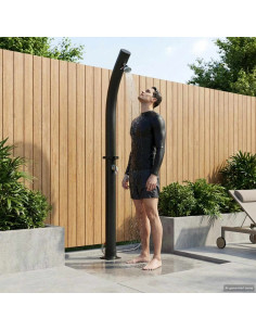 Doccia Solare con Doccetta PVC, ABS, Lega di zinco Nero