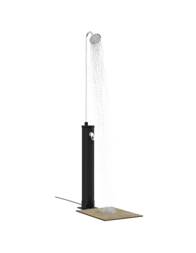 Doccia Solare con Testa Doccia PVC, ABS, Lega di zinco Nero