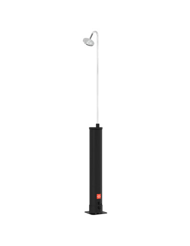 Doccia Solare con Testa Doccia PVC, ABS, Lega di zinco Nero