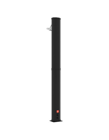 Doccia solare con testa doccia e rubinetto 40 l Nero e Argento