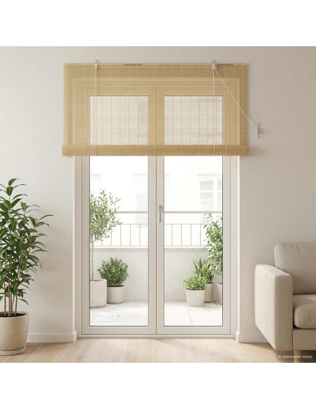 Tenda a rullo Naturale 130 x 220 cm Bambù