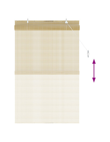 Tenda a rullo Naturale 110 x 160 cm Bambù