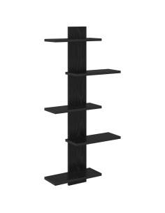 Mensola a muro flottante Rovere Nero 48,5 x 15 x 101 cm