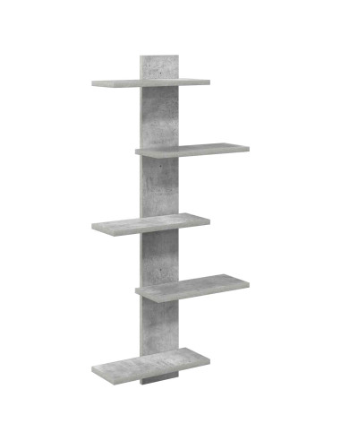 Mensola a muro flottante Grigio Cemento 48,5 x 15 x 101 cm