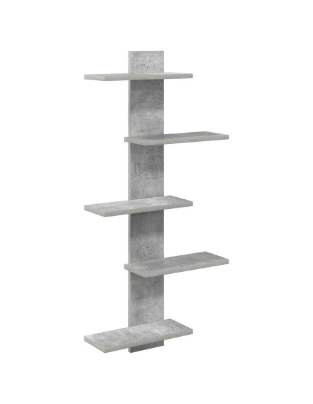 Mensola a muro flottante Grigio Cemento 48,5 x 15 x 101 cm
