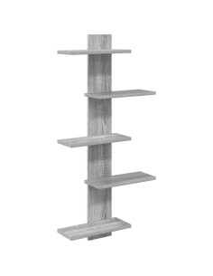 Mensola a muro flottante Sonoma grigio 48,5 x 15 x 101 cm