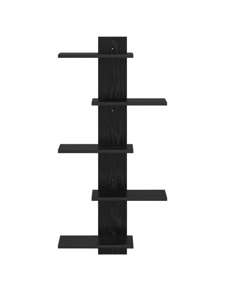 Mensola a muro flottante Rovere Nero 48,5 x 15 x 101 cm