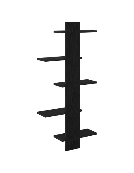 Mensola a muro flottante Rovere Nero 48,5 x 15 x 101 cm