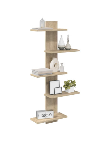 Mensola a muro flottante Rovere Sonoma 48,5 x 15 x 101 cm