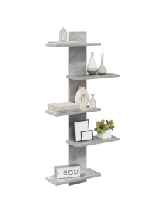 Mensola a muro flottante Grigio Cemento 48,5 x 15 x 101 cm 2