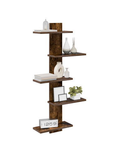 Mensola a muro flottante Rovere Fumo 48,5 x 15 x 101 cm
