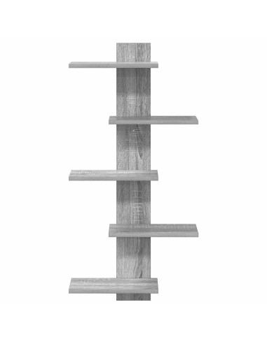 Mensola a muro flottante Sonoma grigio 48,5 x 15 x 101 cm