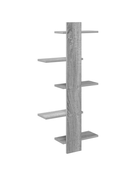 Mensola a muro flottante Sonoma grigio 48,5 x 15 x 101 cm